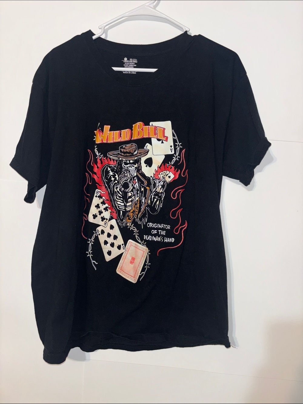 Wild Bill Graphic Tee - Black with Red & White Accents